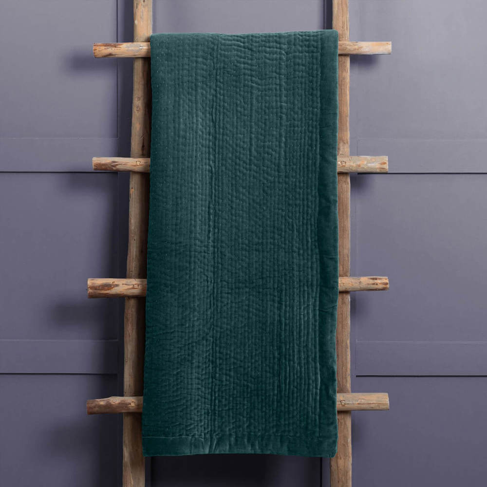 Lucy Velvet Quilted Throw